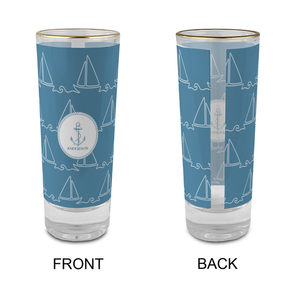 Rope Sail Boats Glass Shot Glass - 2 oz - Single - APPROVAL