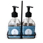 Rope Sail Boats Glass Soap & Lotion Bottle Set (Personalized)