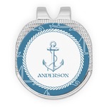 Rope Sail Boats Golf Ball Marker - Hat Clip - Silver