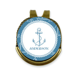 Rope Sail Boats Golf Ball Marker - Hat Clip - Gold