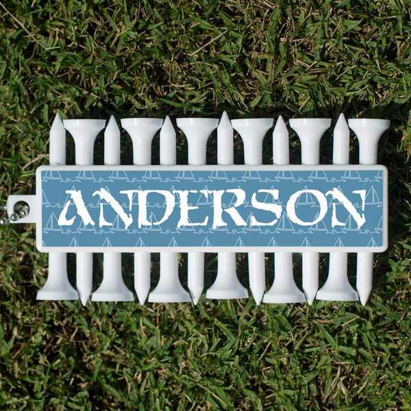 Custom Rope Sail Boats Golf Tees & Ball Markers Set (Personalized)
