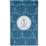 Rope Sail Boats Golf Towel - Poly-Cotton Blend - Small w/ Name or Text