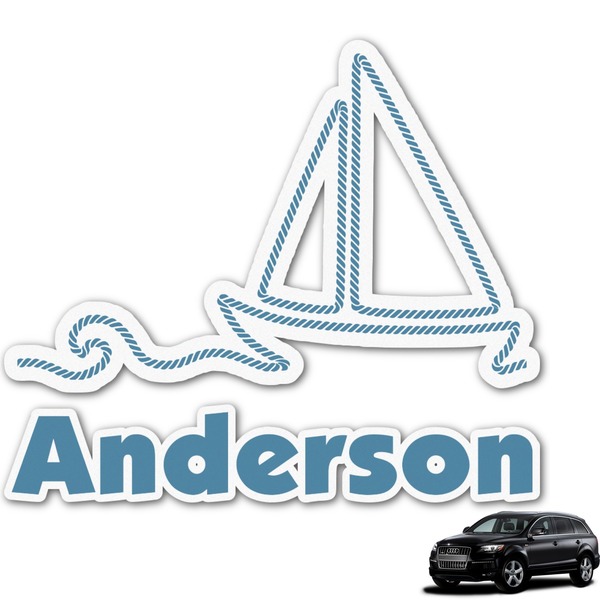Custom Rope Sail Boats Graphic Car Decal (Personalized)