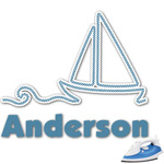 Rope Sail Boats Graphic Iron On Transfer - Up to 4.5"x4.5" (Personalized)