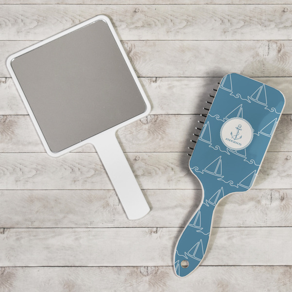 Rope Sail Boats Hair Brush - In Context