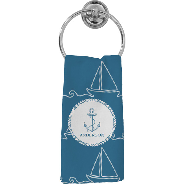 Custom Rope Sail Boats Hand Towel - Full Print (Personalized)