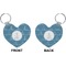 Rope Sail Boats Heart Keychain (Front + Back)
