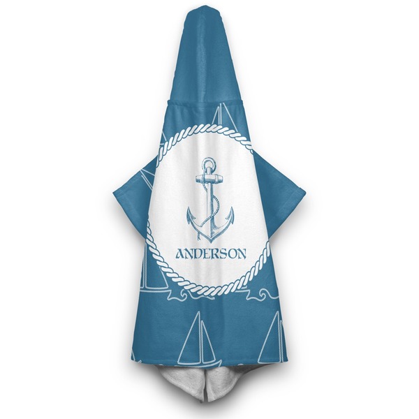 Rope Sail Boats Hooded Towel - Hanging
