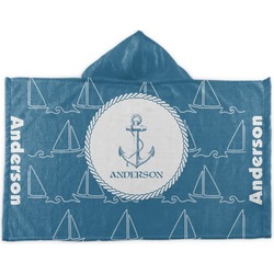 Rope Sail Boats Kids Hooded Towel (Personalized)
