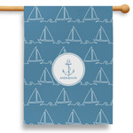 Rope Sail Boats 28" House Flag - Single Sided (Personalized)