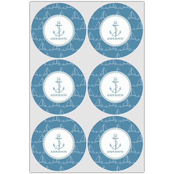 Rope Sail Boats Icing Circle - Large - Set of 6
