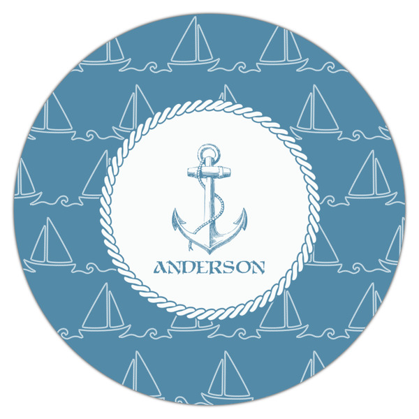 Rope Sail Boats Icing Circle - Medium - Single