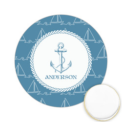 Rope Sail Boats Printed Cookie Topper - 2.15" (Personalized)