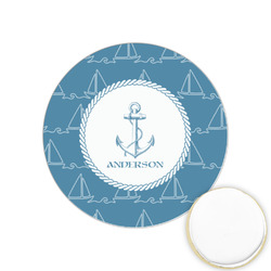Rope Sail Boats Printed Cookie Topper - 1.25" (Personalized)