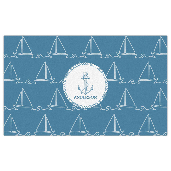 Rope Sail Boats Indoor / Outdoor Rug - 3'x5' - Front Flat