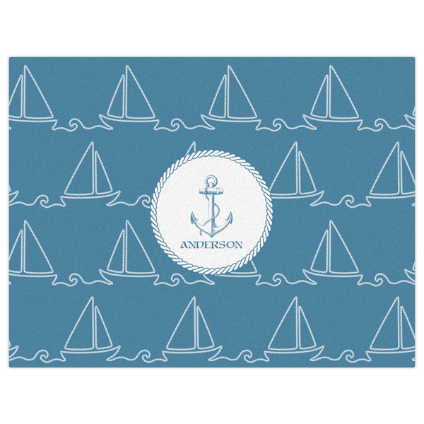 Rope Sail Boats Indoor / Outdoor Rug - 6'x8' - Front Flat