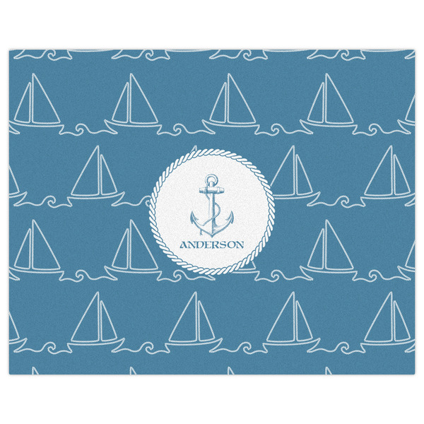 Rope Sail Boats Indoor / Outdoor Rug - 8'x10' - Front Flat