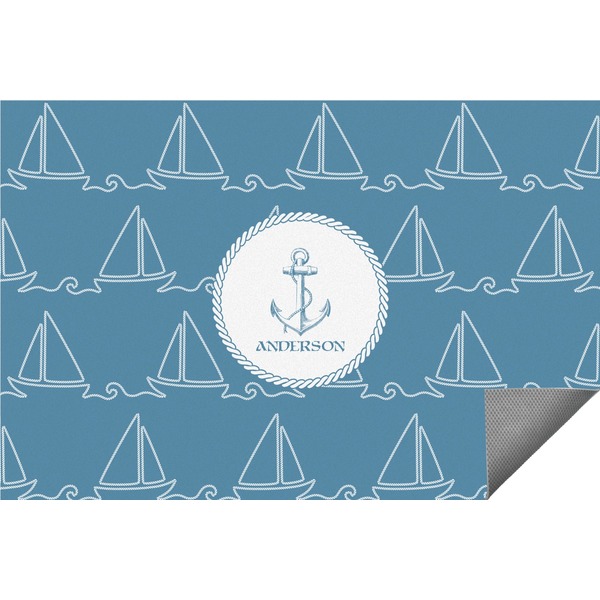 Custom Rope Sail Boats Indoor / Outdoor Rug - 5'x8' (Personalized)
