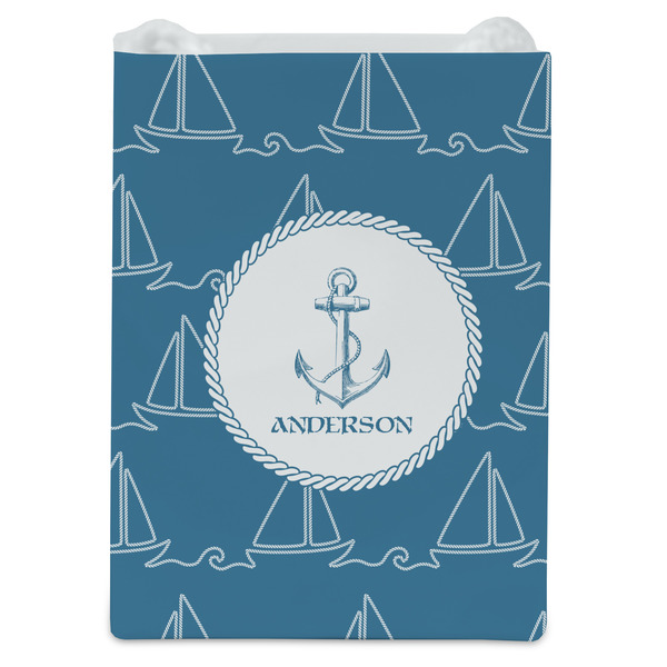 Rope Sail Boats Jewelry Gift Bag - Gloss - Front