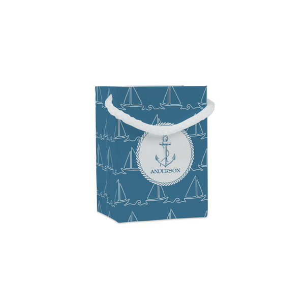 Custom Rope Sail Boats Jewelry Gift Bags (Personalized)