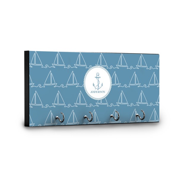 Rope Sail Boats Key Hanger - Front View with Hooks