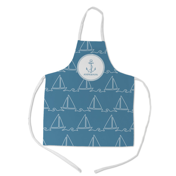 Custom Rope Sail Boats Kid's Apron - Medium (Personalized)