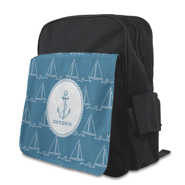 Custom Rope Sail Boats Preschool Backpack (Personalized)