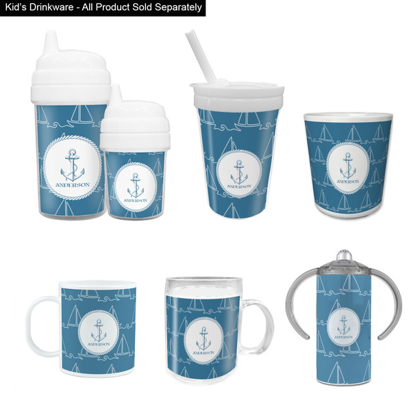 Rope Sail Boats Kid's Drinkware - Customized & Personalized