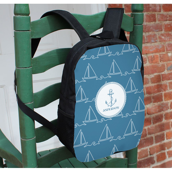 Rope Sail Boats Kids Backpack - In Context