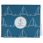 Rope Sail Boats Kitchen Towel - Poly Cotton w/ Name or Text