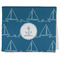 Rope Sail Boats Kitchen Towel - Poly Cotton w/ Name or Text