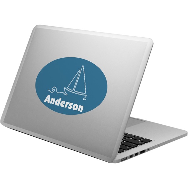 Custom Rope Sail Boats Laptop Decal (Personalized)