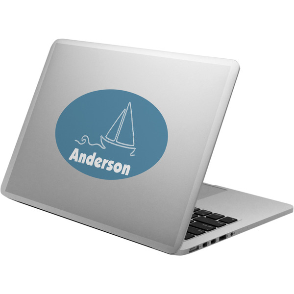 Custom Rope Sail Boats Laptop Decal (Personalized)