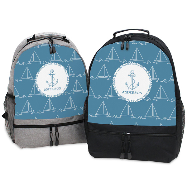 Rope Sail Boats Large Backpacks - Both