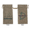 Rope Sail Boats Large Burlap Gift Bag - Front & Back (Personalized)