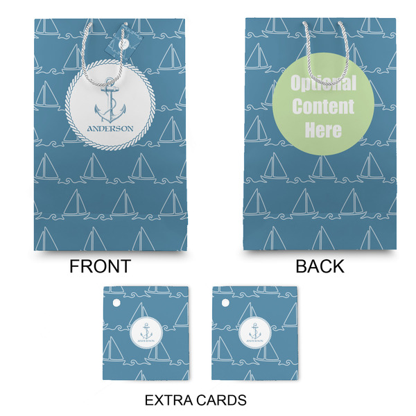 Rope Sail Boats Large Gift Bag - Approval