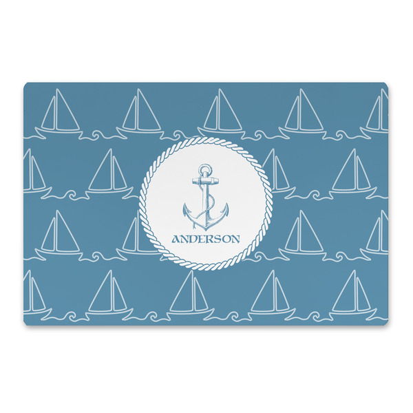 Custom Rope Sail Boats Large Rectangle Car Magnet (Personalized)