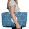 Rope Sail Boats Large Rope Tote Bag - In Context View