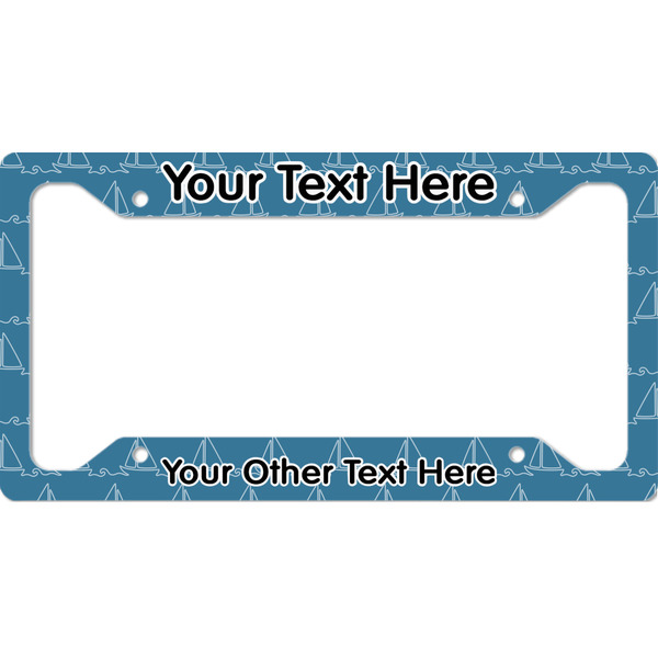 Custom Rope Sail Boats License Plate Frame (Personalized)