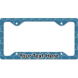 Rope Sail Boats License Plate Frame - Style C (Personalized)