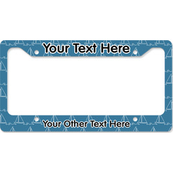 Rope Sail Boats License Plate Frame - Style B (Personalized)