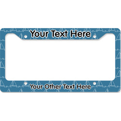 Rope Sail Boats License Plate Frame - Style B (Personalized)