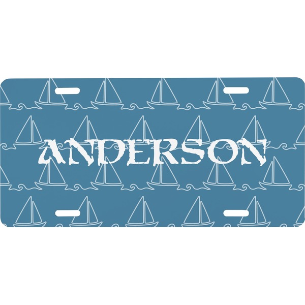 Custom Rope Sail Boats Front License Plate (Personalized)