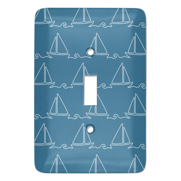 Custom Rope Sail Boats Light Switch Cover (Single Toggle)