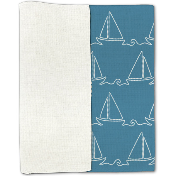 Rope Sail Boats Linen Placemat - Folded Half