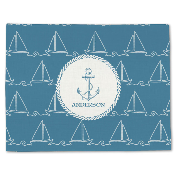 Rope Sail Boats Linen Placemat - Front
