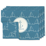 Rope Sail Boats Linen Placemat w/ Name or Text