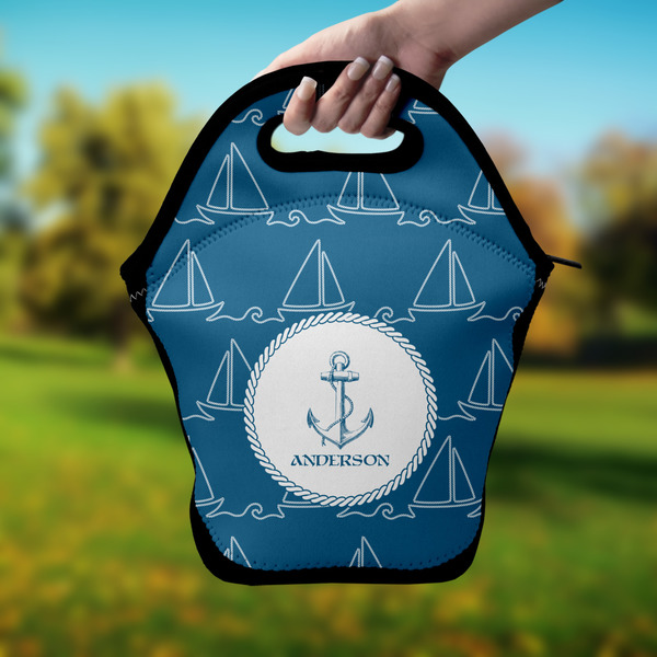 Rope Sail Boats Lunch Bag - Hand