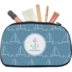 Rope Sail Boats Makeup / Cosmetic Bag - Medium (Personalized)