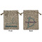 Rope Sail Boats Medium Burlap Gift Bag - Front & Back (Personalized)